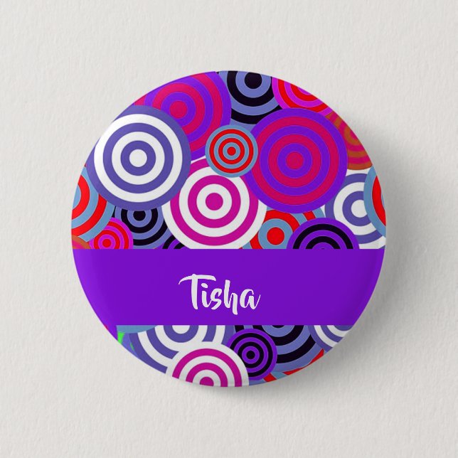 Colorful circles pattern button (Front)