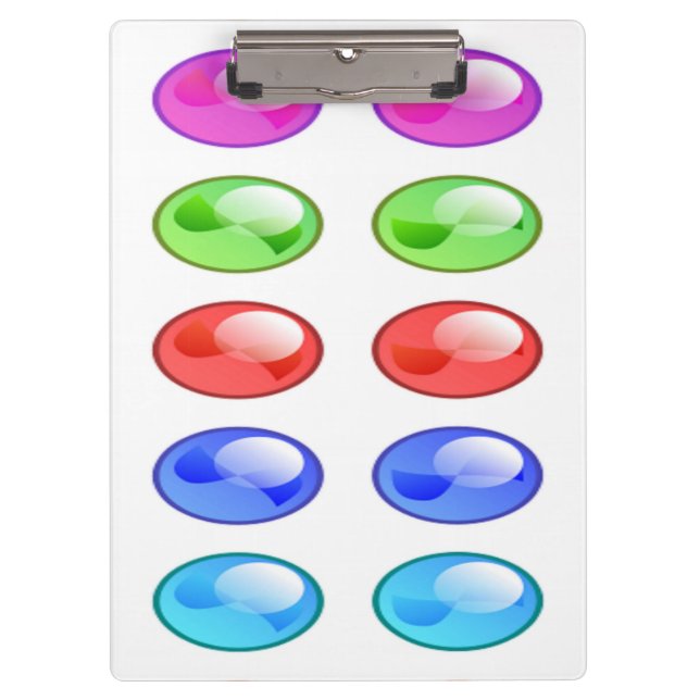COLORFUL CIRCLES PATTERN CLIPBOARD (Front)