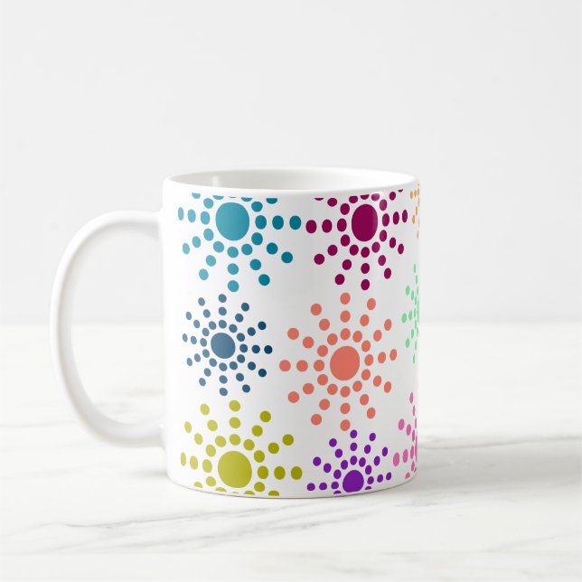 Colorful Circles Pattern Coffee Mug (Left)