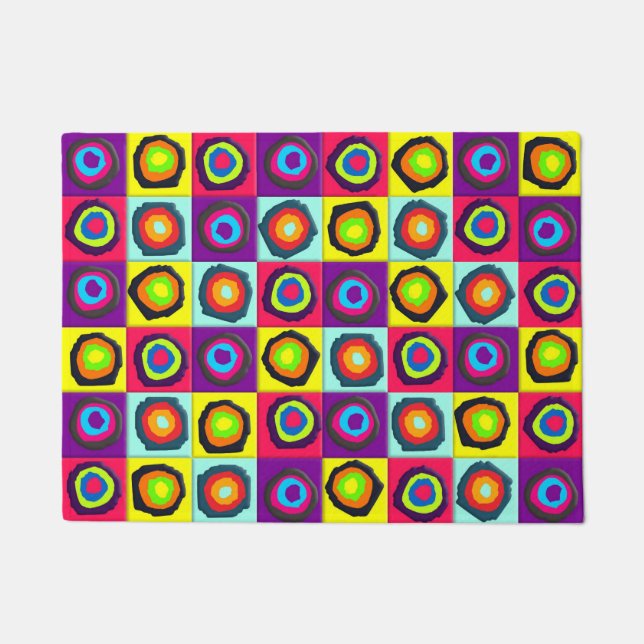 Colorful Circles Pattern Doormat (Front)
