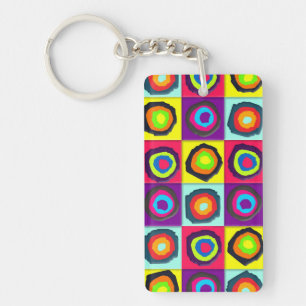 Colorful Circles Pattern Keychain