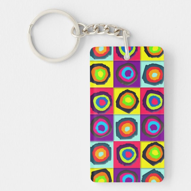 Colorful Circles Pattern Keychain (Front)