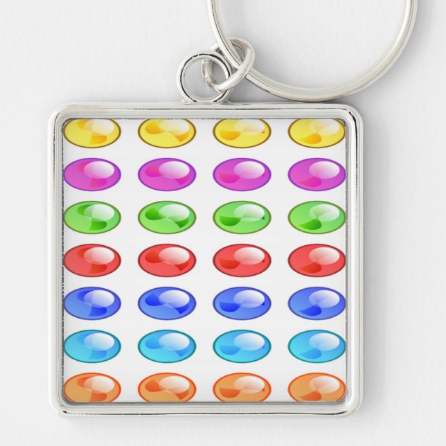 COLORFUL CIRCLES PATTERN KEYCHAIN (Front)
