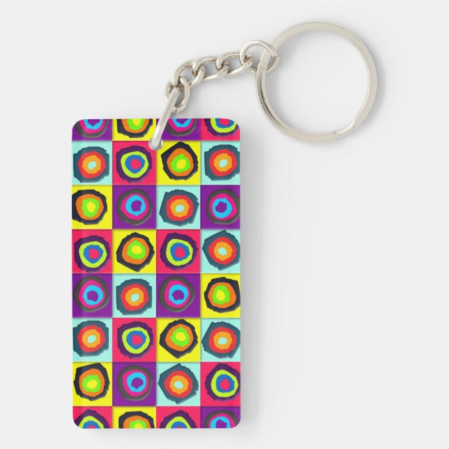 Colorful Circles Pattern Keychain (Back)