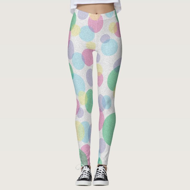 Colorful circles pattern leggings (Front)