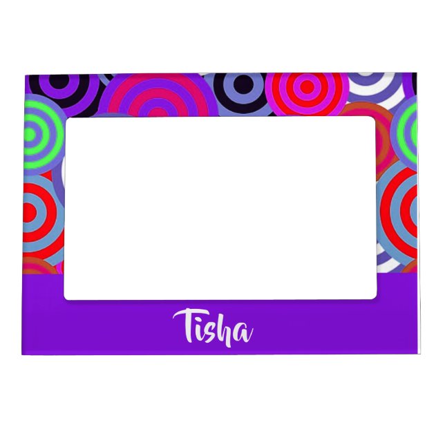 Colorful circles pattern magnetic frame (Front)