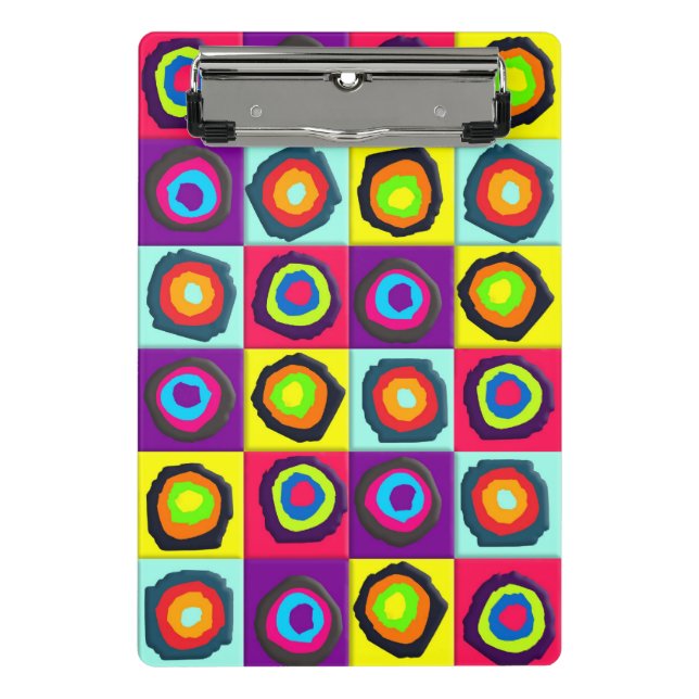 Colorful Circles Pattern Mini Clipboard (Front)