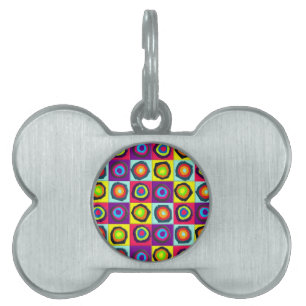 Colorful Circles Pattern Pet Tag