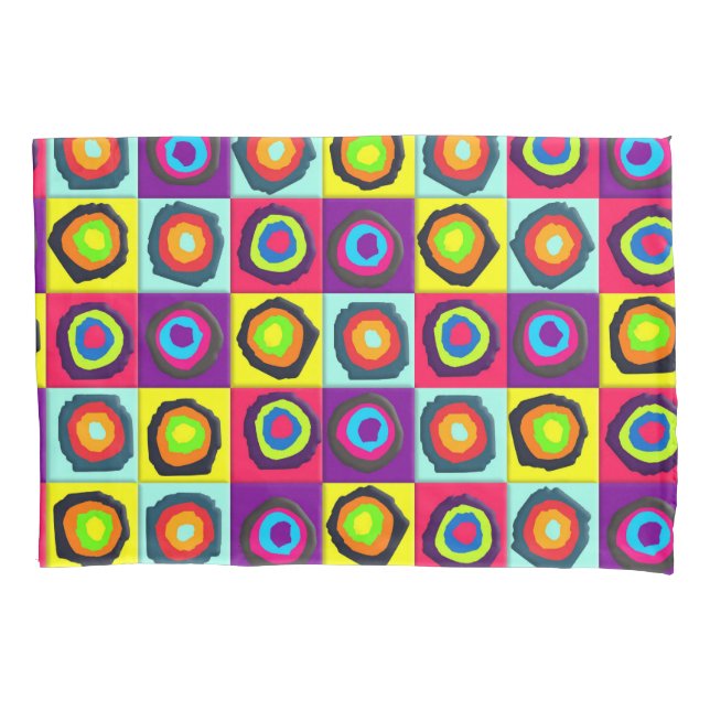 Colorful Circles Pattern Pillow Case (Front)