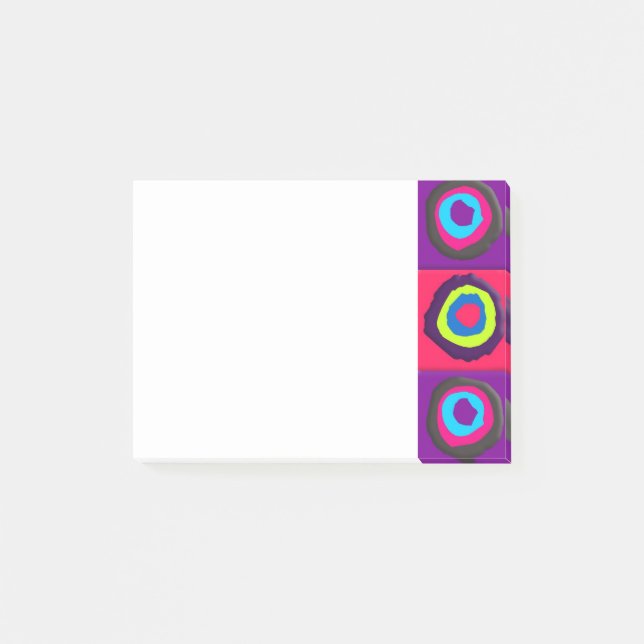 Colorful Circles Pattern Post-it Notes (Front)