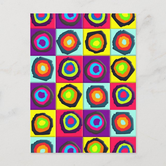 Colorful Circles Pattern Postcard (Front)