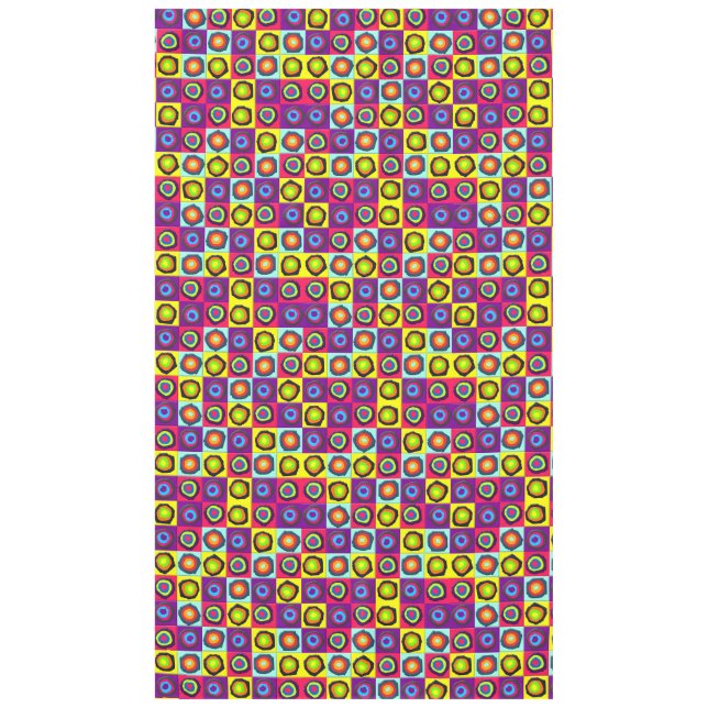 Colorful Circles Pattern Tablecloth (Front)