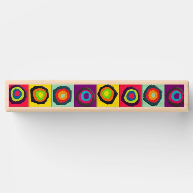 Colorful Circles Pattern Topple Tower (Front)