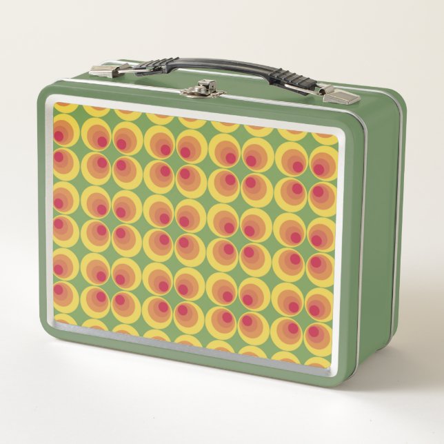 Colorful Circles Patterns  Metal Lunch Box (Front)