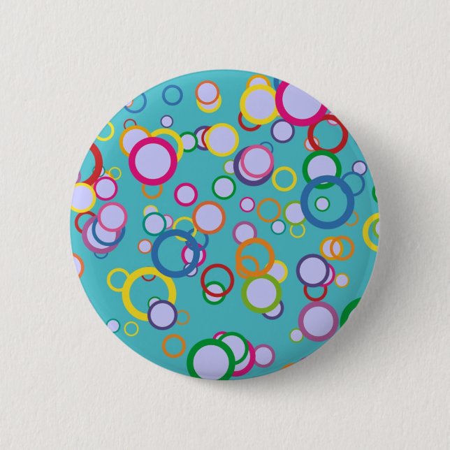 Colorful Circles Pinback Button (Front)