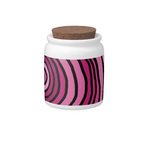 Colorful Circles Pinks Candy Jar