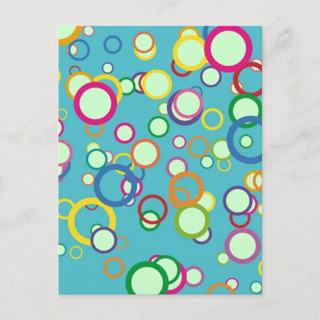 Colorful Circles Postcard (Front)