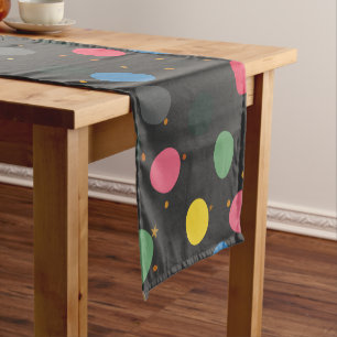 Colorful Circles Short Table Runner
