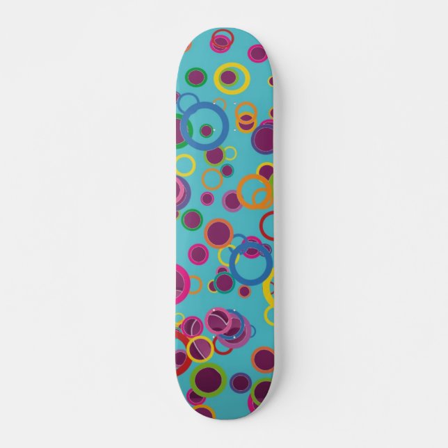Colorful Circles Skateboard Deck (Front)