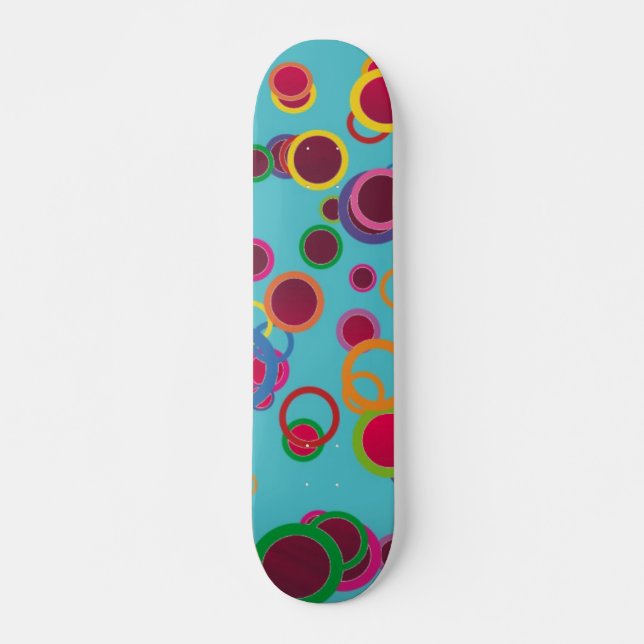 Colorful Circles Skateboard Deck (Front)