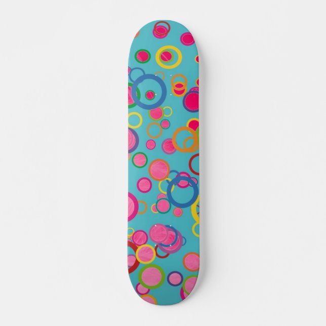 Colorful Circles Skateboard Deck (Front)