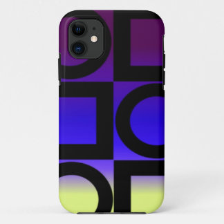 Colorful Circles Squares iPhone 11 Case