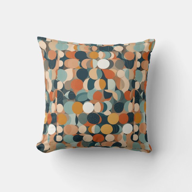 Colorful Circles Throw Pillow (Front)