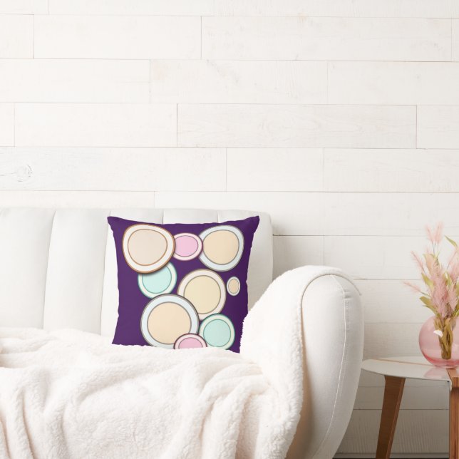 Colorful circles Throw Pillow (Couch)