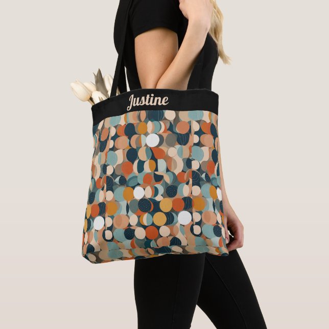 Colorful Circles Tote Bag (Close Up)