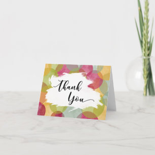 Colorful Circles, Unique Modern Design Thank You Card