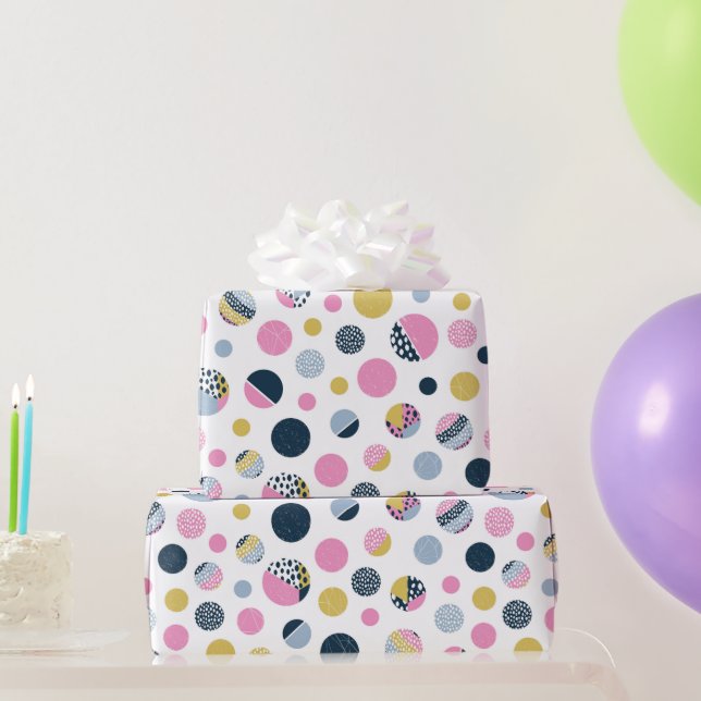 Colorful Circles  Wrapping Paper (Party Gifts)