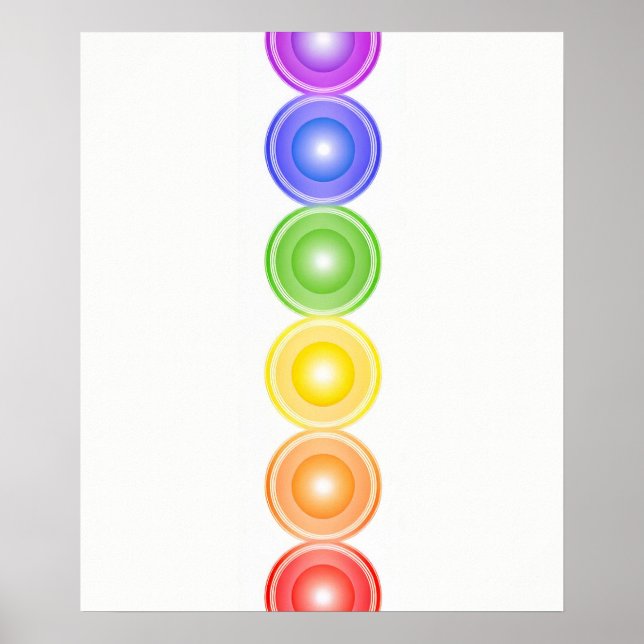 Colorful Circular Chakras Poster (Front)