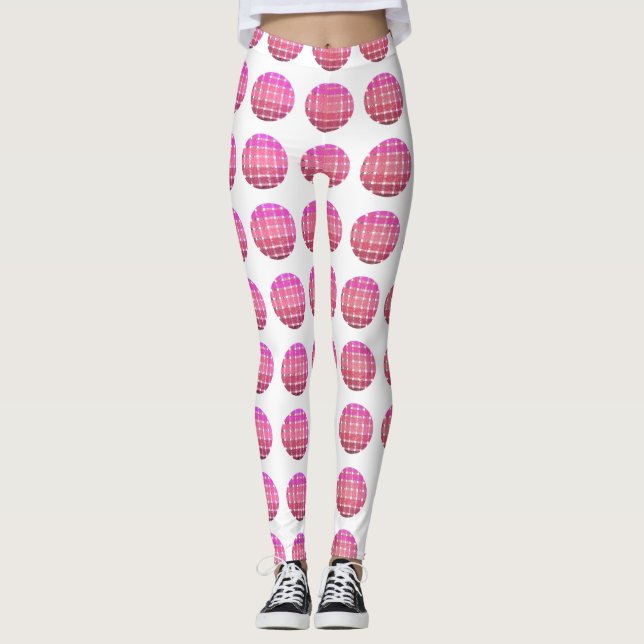 Colorful circular geometric shape Leggings (Front)