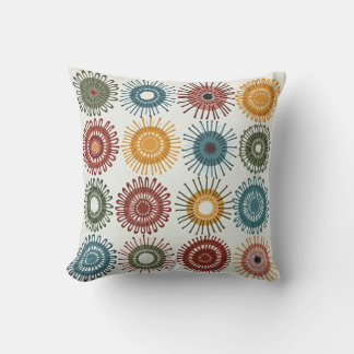 colorful circular pattern cushion