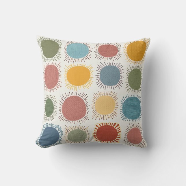 colorful circular pattern cushion (Front)