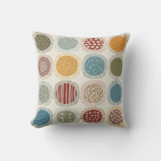 colorful circular pattern cushion