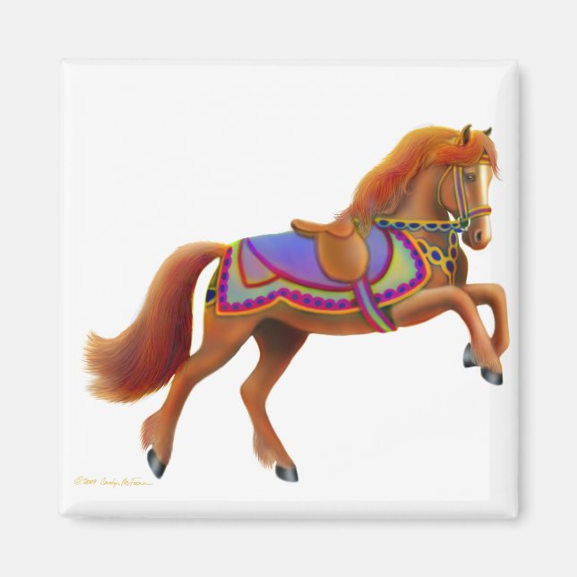 Colorful Circus Horse Magnet (Front)