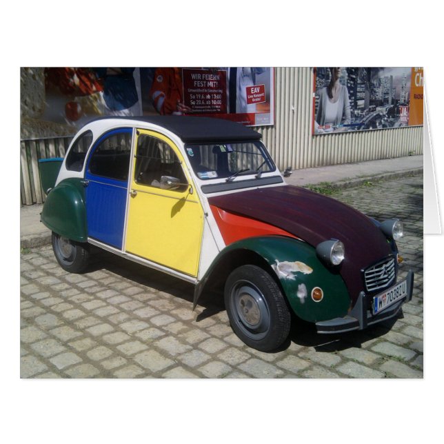 Colorful Citroen 2 CV Cards (Front Horizontal)