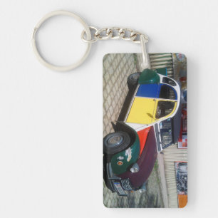 Colorful Citroen 2 CV Keychain