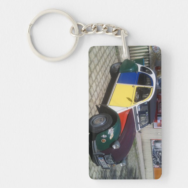Colorful Citroen 2 CV Keychain (Front)
