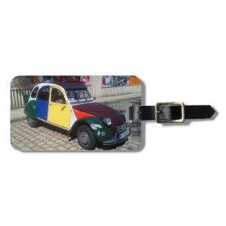 Colorful Citroen 2 CV Luggage Tag