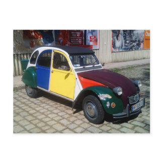 Colorful Citroen 2 CV Postcard