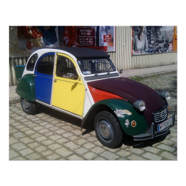 Colorful Citroen 2 CV Poster (Front)