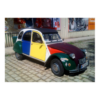 Colorful Citroen 2 CV Poster