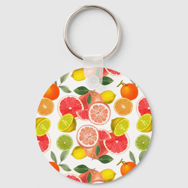 Colorful Citrus Fruit Keychain (Front)