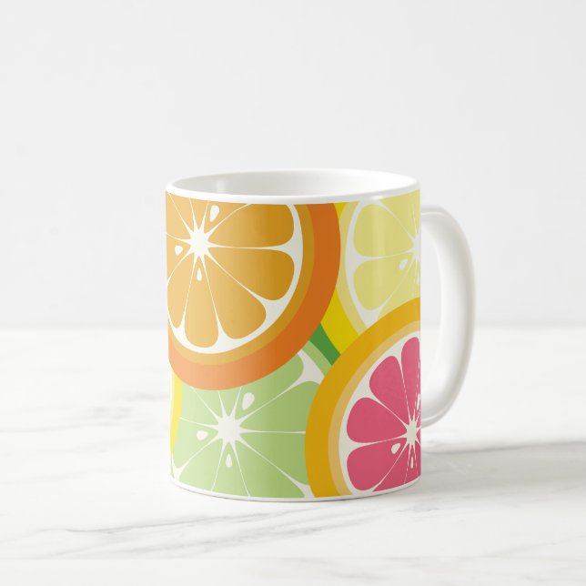 Colorful Citrus Fruit Mug (Front Right)
