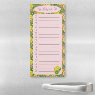 Colorful Citrus Grocery List Magnetic Notepad