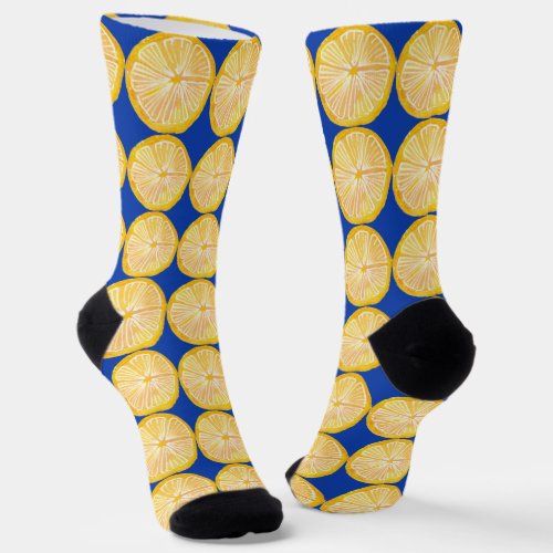 Colorful citrus lemon Fruit patten Socks
