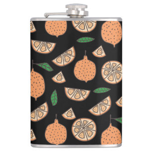 Colorful Citrus Pattern Flask