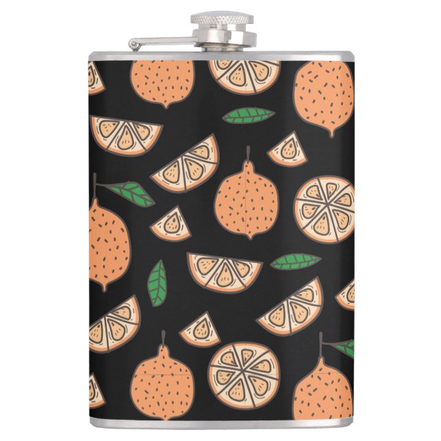 Colorful Citrus Pattern Flask (Front)
